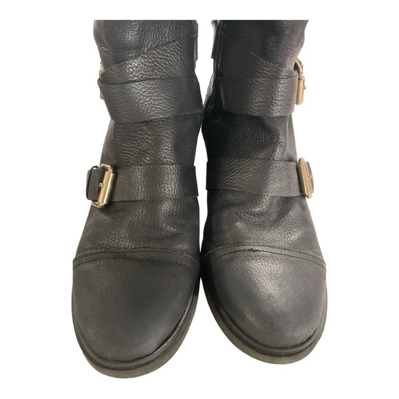 BCBGeneration tall black boots with gold buckles size 11B - Picture 4 of 11